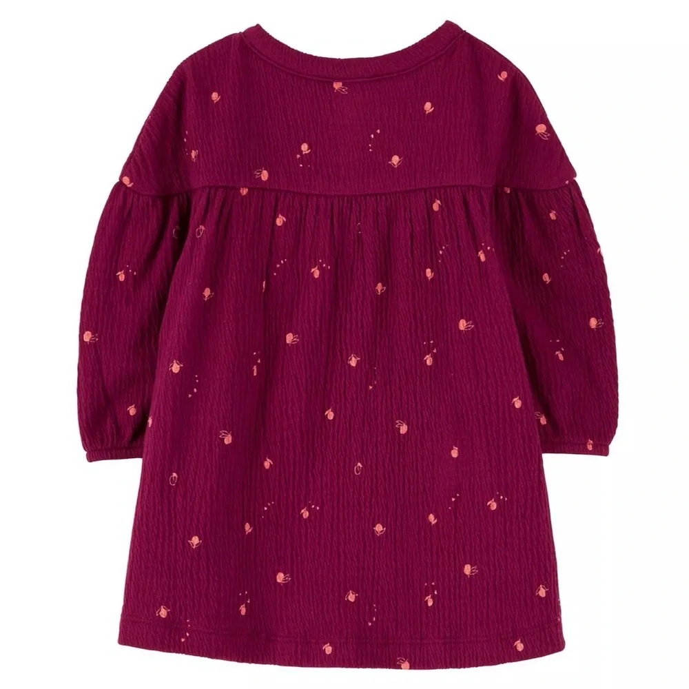 Carter’s Baby Girl Crinkle Jersey Dress Set 9M NWT Headwrap & Bloomer